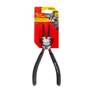 Tork Craft 170mm bent internal circlip pliers made of C45 steel for removing retaining rings.