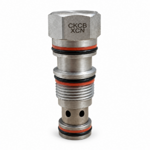 CKCB-XCN hydraulic pilot-operated check valve showing model marking